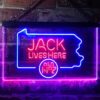 Jack Daniels Jack Lives Here Pennsylvania LED Neon Sign