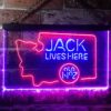 Jack Daniels Jack Lives Here Washington LED Neon Sign