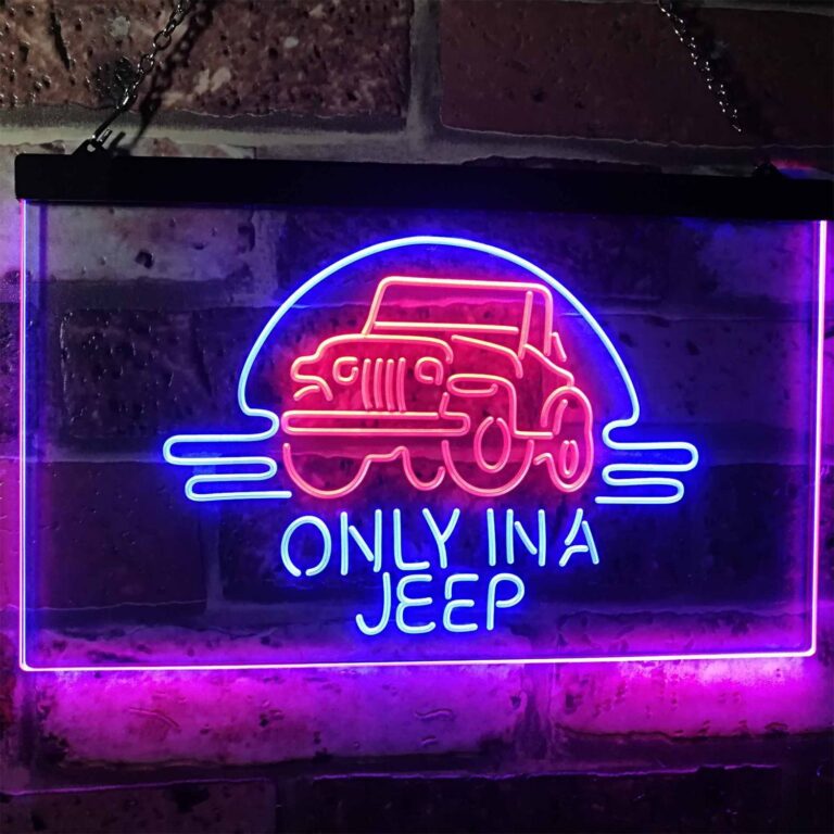 Jeep Only in A Jeep 2 LED Neon Sign - neon sign - LED sign - shop ...