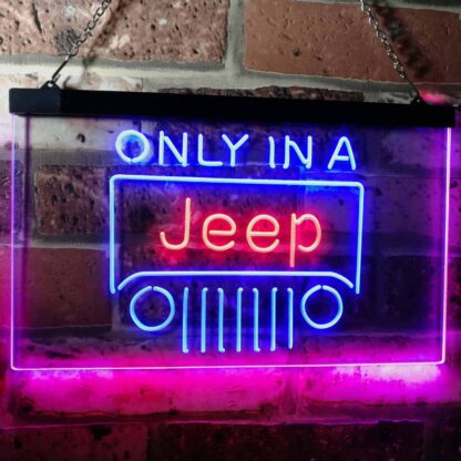 Jeep Only in A Jeep 3 LED Neon Sign neon sign LED