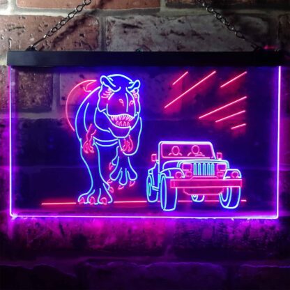 Jurassic Park Jeep Chase LED Neon Sign neon sign LED