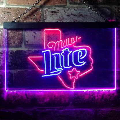 Miller Lite - Map Star 2 LED Neon Sign neon sign LED