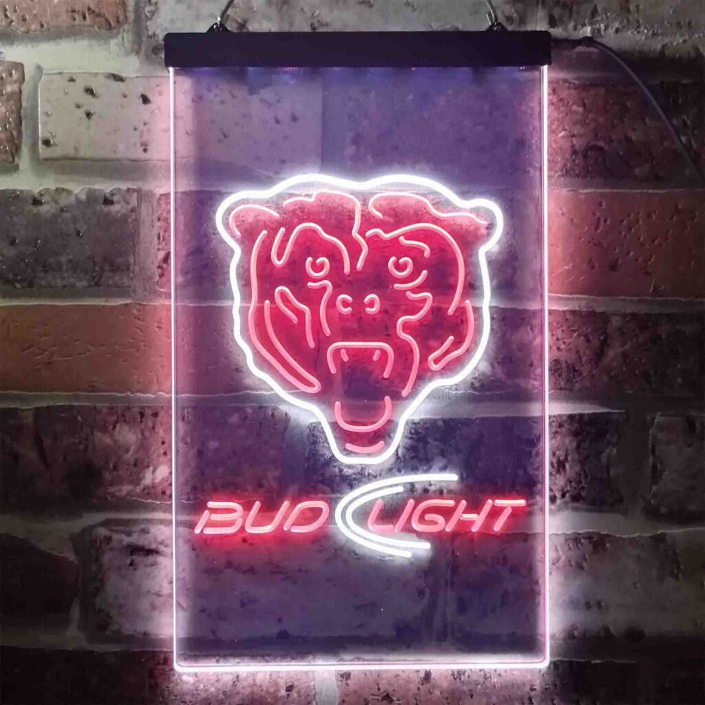 Chicago Bears Bud Light Led Neon Sign Neon Sign Led Sign Shop