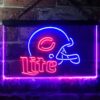 Chicago Bears Helmet Miller Lite LED Neon Sign