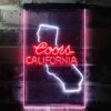Coors Light California Map LED Neon Sign