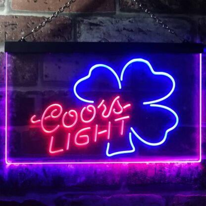 Coors Light Clover 2 LED Neon Sign neon sign LED