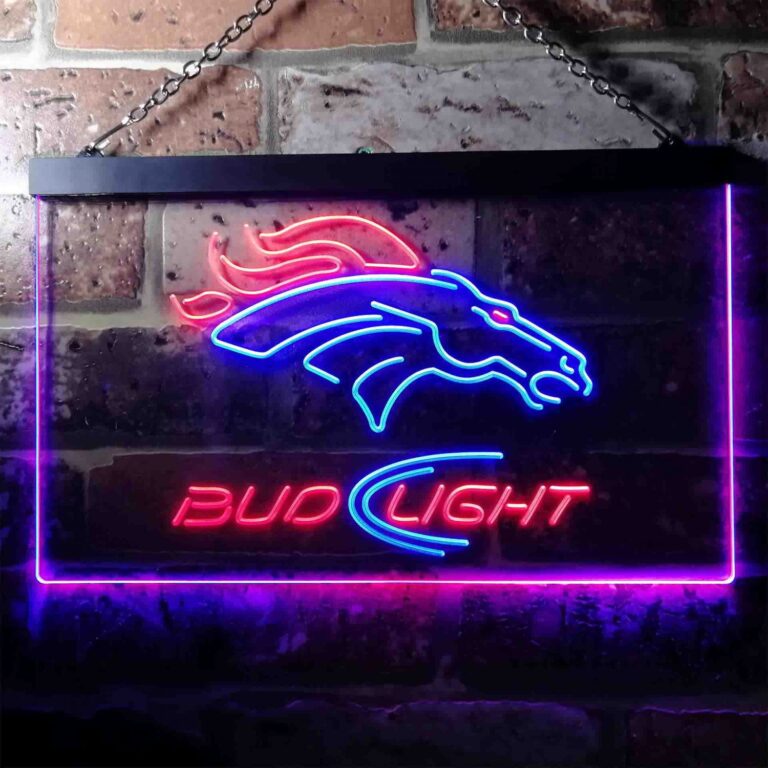 Denver Broncos Bud Light 2 Led Neon Sign Neon Sign Led Sign Shop