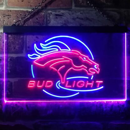 Denver Broncos Bud Light LED Neon Sign neon sign LED