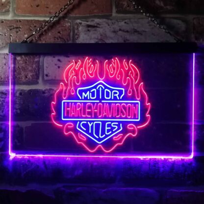 Harley Davidson Fire LED Neon Sign neon sign LED