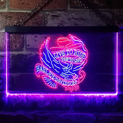 Harley Davidson Live to Ride Eagle LED Neon Sign neon sign LED