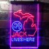 Jack Daniels Jack Lives Here Michigan LED Neon Sign