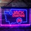 Jack Daniels Jack Lives Here Washington LED Neon Sign