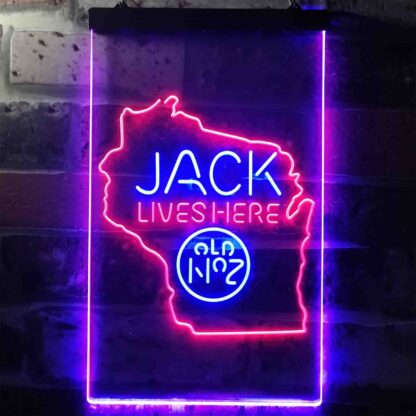 Jack Daniel's Jack Lives Here - Wisconsin LED Neon Sign neon sign LED