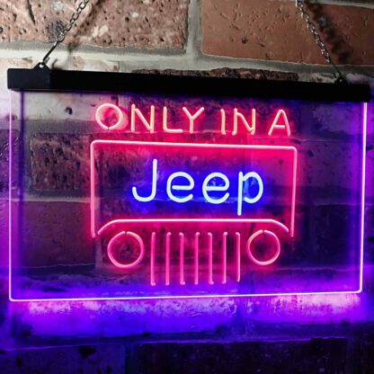 Jeep Only in A Jeep 3 LED Neon Sign neon sign LED