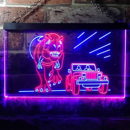 Jurassic Park Jeep Chase LED Neon Sign neon sign LED