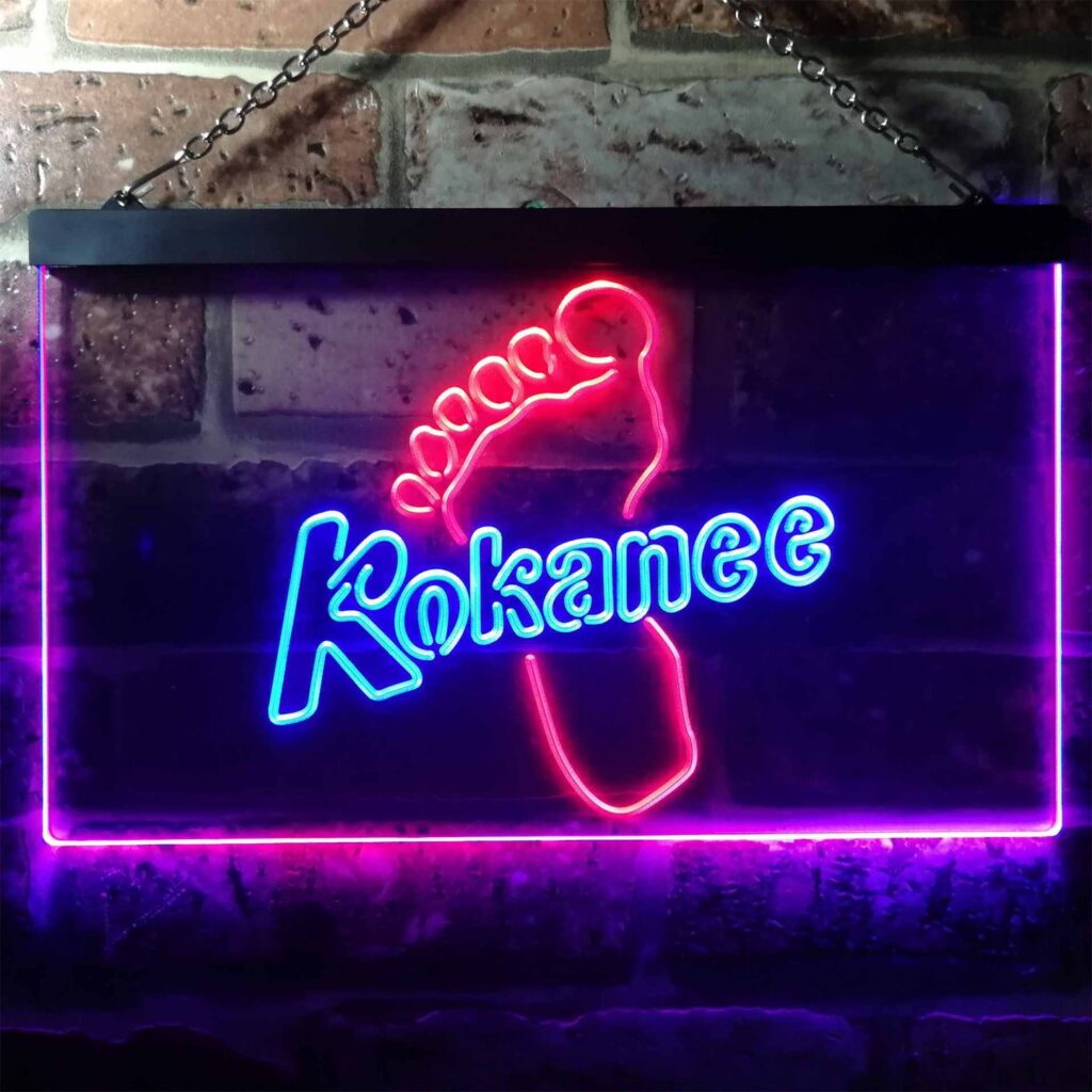 Kokanee Beer Footprint LED Neon Sign neon sign LED sign shop