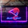 Los Angeles Rams Bud Light LED Neon Sign