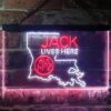 aJack Daniels Jack Lives Here Louisiana LED Neon Sign