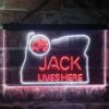 aJack Daniels Jack Lives Here Oregon LED Neon Sign