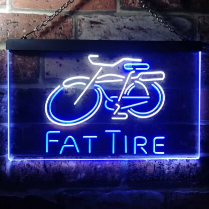 Fat Tire Bicycle Logo LED Neon Sign neon sign LED