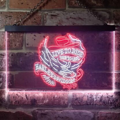 Harley Davidson Live to Ride Eagle LED Neon Sign neon sign LED