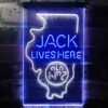 Jack Daniels Jack Lives Here Illinois LED Neon Sign