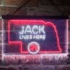 Jack Daniels Jack Lives Here Nebraska LED Neon Sign