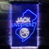 Jack Daniels Jack Lives Here New Jersey LED Neon Sign