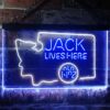 Jack Daniels Jack Lives Here Washington LED Neon Sign