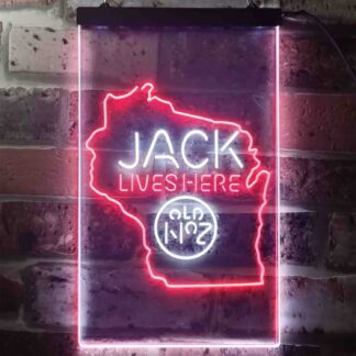Jack Daniel's Jack Lives Here - Wisconsin LED Neon Sign neon sign LED