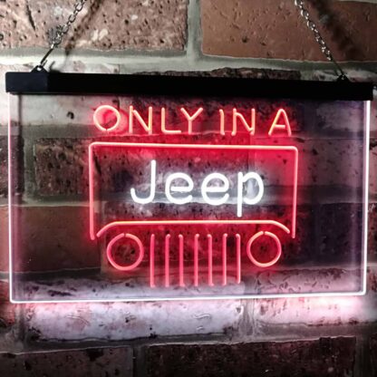 Jeep Only in A Jeep 3 LED Neon Sign neon sign LED