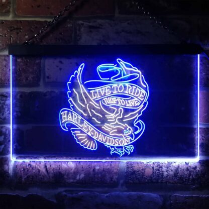 Harley Davidson Live to Ride Eagle LED Neon Sign neon sign LED