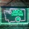 Jack Daniels Jack Lives Here Washington LED Neon Sign