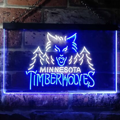 Minnesota Timberwolves Logo 1 LED Neon Sign - Legacy Edition neon sign LED