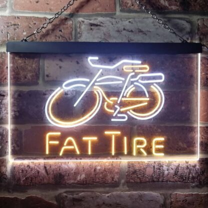 Fat Tire Bicycle Logo LED Neon Sign neon sign LED