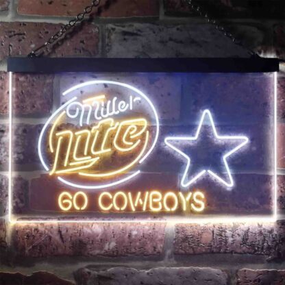 Dallas Cowboys Miller Lite LED Neon Sign neon sign LED