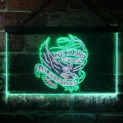 Harley Davidson Live to Ride Eagle LED Neon Sign neon sign LED