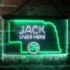 Jack Daniels Jack Lives Here Nebraska LED Neon Sign