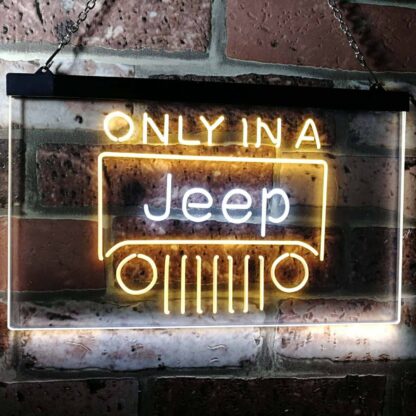 Jeep Only in A Jeep 3 LED Neon Sign neon sign LED