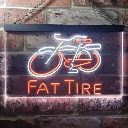 Fat Tire Bicycle Logo LED Neon Sign neon sign LED