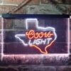 Coors Light Texas Map LED Neon Sign