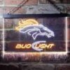 Denver Broncos Bud Light 2 LED Neon Sign