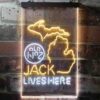 Jack Daniels Jack Lives Here Michigan LED Neon Sign