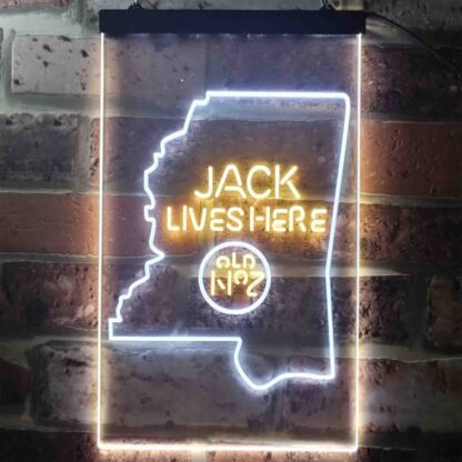 Jack Daniel's Jack Lives Here - Mississippi LED Neon Sign neon sign LED