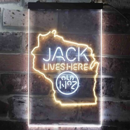 Jack Daniel's Jack Lives Here - Wisconsin LED Neon Sign neon sign LED