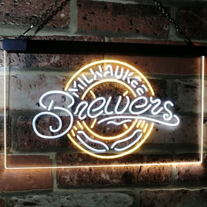 Milwaukee Brewers Logo 1 LED Neon Sign - Legacy Edition neon sign LED