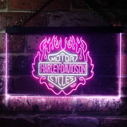 Harley Davidson Fire LED Neon Sign neon sign LED