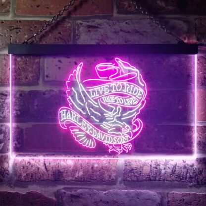 Harley Davidson Live to Ride Eagle LED Neon Sign neon sign LED