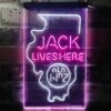 Jack Daniels Jack Lives Here Illinois LED Neon Sign