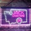Jack Daniels Jack Lives Here Washington LED Neon Sign